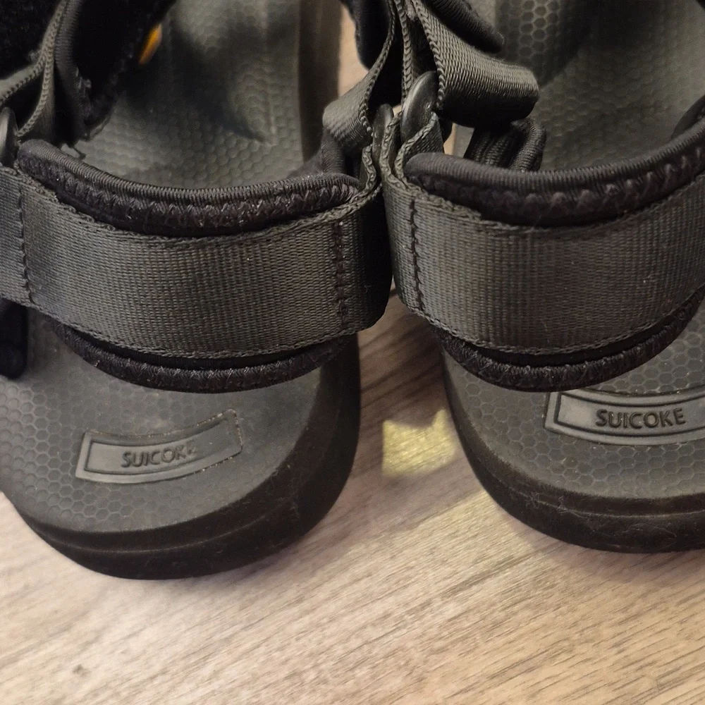 SUICOKE Depa-V2 Black Strap Rubber‎ Sz 11 Mens Streetwear Outdoor Sandals Shoes